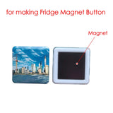 50mm Square Badge Button Maker - DIY for Magnets, Button/Badge Pins. 50x50mm Consumables for Refrigerator Decor