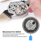 For SEIKO Japan NH35A Mechanical Watch Movement 24 Jewels NH35 Automatic Mechanism 3.8 O'Clock Gold
