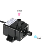 Ultra-quiet Mini DC12V Micro Brushless Water Oil Pump Waterproof Submersible Fountain Aquarium Circulating 240L/H 5W Lift 3M