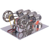 Double Cylinder Stirling Engine Model Physics Experiment Educational Science Toy For Kids Adults