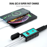 Motorcycle SAE to USB Charger with Voltmeter On/Off Switch Support QC3.0 PPS DCP FCP SCP AFC MTK PE For iPhone Samsung