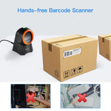 Eyoyo Platform Hands-Free 1D 2D Desktop Scanner QR Bar code Scan Reader Support Screen Scanning for Warehouse, Supermarket, Retail Store, Bookstore Pos System