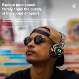 Bluetooth 5.1 Wireless Game Headphone For Cell Phone with mic RGB Light Gaming headset For Kids PC PS4 Gamer Support TF Card