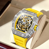 Diamond Fashion Watch Men Brand ONOLA Luxury Hollow Full Automatic Mechanic Watches Man Waterpoor Montres Pour Hommes Clock