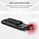 Gimbal Aluminum Alloy Arca-Swiss Quick Release Plate Adapter Replacement for DJI RS2 RSC2