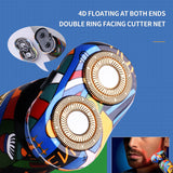 Kemei Km-Rs503 Double Head Portable Printing Graffiti Rechargeable Long Life Usb Electric Shaver