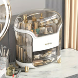 1pc Dust-Proof Cosmetics Storage Box with Drawer - Large Capacity Organizer for Skin Care Products and Finishing Shelf