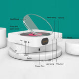 KC-909 Portable Speaker - Stereo Player with 3.5mm Headphone Jack, LED Screen, and Wall Mountable CD Music Player