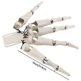 White Halloween Articulated Skeleton Hands Realistic Horror Ghost Claw Props Finger Glove