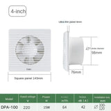 4/6/8Inch Extractor Ventilation Blower High Speed Bathroom Kitchen Toilet Air Vent Window Wall Exhaust Fan