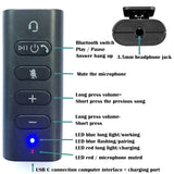 Bluetooth 5.1 Receiver Transmitter 3.5MM AUX Audio Car Kit Wireless Handsfree Adapter for TV/Speaker/Headphone Music Receiver