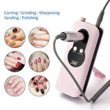 NEW 35000rpm Drill M6 Portable Rechargeable Pedicure Strong Polishing Electric hine Manicure Nail Tool