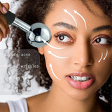 Facial Cold Ball Ice Stainless Steel Stic Unbreakable Reduce Puffiness Coog Globes for Eyes 2pcs Face Cryo Globe