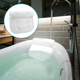 Breathable 3D Mesh Spa Bath Bathtub Head Rest Pillow Non-Slip for Neck and Back Support With Suction Cups
