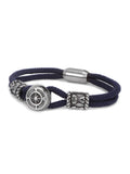 Compass Transfer Wheel Titanium Steel Double Braided Rope Bracelet