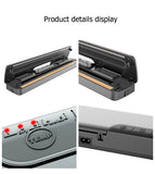 Best 34cm 220V/110V Automatic Commercial Household Food Vacuum Sealer Packaging hine Include 10Pcs Bags