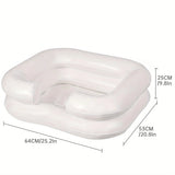 Portable Bowl, Iatable Shampoo Bowl Wash Basin, Suitable for Bedside Bed Washing, Haircut and Hair Dyeing of