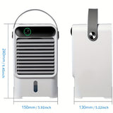 1pc Portable Evaporative Air Conditioner with 3 Wind Speeds and Humidify - Perfect for Personal Space Cooling and Camping