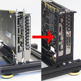 1 Piece Upgrade GPU+PSU Holder DIY External Graphics Card Rack Black Aluminum Alloy For ATX PSU Aluminum Support EXP GDC Dock