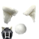 Creative Cute Plush Cat Ears Decorate Motorcycle 1Pair Motocross Helmet Decor Sticker Accessories Cosplayer Styling