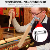 10/16PCS Piano Kit Professional Long Handle Tuning Wrench Rubber Mutes Temperament Felt Strip Fork