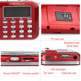 PR-11 Red 2-Band Insert Card Radio AM FM MP3