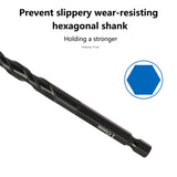 10PC Set Multifunctional Ceramic Tile Drill Bit Hexagonal Handle Screw Triangular Drill Hexagonal Handle Black