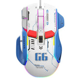G6 Mouse Wired 128000DPI ChipA826 RGB ro-programmable Ergonomic design superior for Gaming and Work