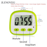 Digital LED Display Kitchen Timer Big Digits Loud Alarm Magnetic Backing Stand with Large for Cooking Baking Sports Games