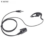 YAESU 1 Pin 3.5mm Ear Hook Earpiece PTT Mic Headset Microphone for Vertex VX-6R VX-7R FT-270 FT-270R VX-127 VX-170 Walkie Talkie