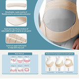 Pregnant Women's Breathable Adjustable Waist/Back/Abdomen Support Belt Pregnancy Postpartum Bandage Beige