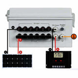8 String PV Combiner Box with Arrester 10A Rated Current Fuse 80A DC Breaker Solar Combiner Box for Off Grid Solar Power System