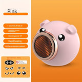 1pc, Cute Piggy Desktop Heater, Household Small Solar Electric Heater, Energy Saving High-end Small Office Bathroom Quick Heating Fan, Home Decor Room Decor Back To School Supplies Winter Essential
