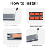 NVMe NGFF External Drive Case 10Gbps HDD Hard Disk Box with Display Screen M.2 SSD Enclosure USB3.2 Gen2 for Laptop