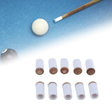 10 Pack Pool Tips and Ferrules, Snooker Repair Professional Billiard Cue Head Thick Long Ferrules