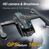 S188 Professional Drone 8K HD Dual Camera 5G GPS Wifi Obstacle Avoidance Brushless Foldable Quadcopter RC Distance 5KM Dron Toys