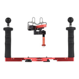 Andoer Dual Handle Diving Rig Handheld Underwater Stabilizer with Shutter Release Lever for GoPro Canon Sony Nikon Camera