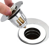 Bathroom sink drain plug, universal stainless steel filter with hair receiver, 1 unit