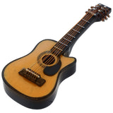 1:12 Miniature Music Instrument Acoustic Guitar Yellow and Brown red