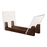 Record Storage Holder Large Capacity Acrylic Ends Display Stand Wooden LP Vinyl Album Desktop Rack