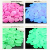 500 Piece Luminous Stone Glow In The Dark Garden Rocks Glowinthedark For Walkways Garden Path Patio Lawn Mix Color