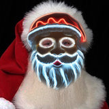 Headgear Adult Children Decorative Party Funny Christmas LED Mask Cosplay Santa Claus Full Face