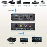 AV S-Video CVBS Video Audio Converter HDMI to S VIDEO Switcher Adaptor HD 3RCA PAL/NTSC Switch for TV PC Blue-Ray DVD