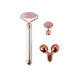 3 In 1 Electric Stainless Steel Beauty Facial Roller Set Face Lifting Skin Care Eyes Nose Arms Legs Body Massager