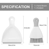 Dustpan And Brush With Cleaning Brush Combo For Home, Desktop,Sofa,Keyboard,Sweeping