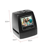 Protable Negative Scanner 35/135mm Slide Film Converter Photo Digital Image Viewer with 2.4" LCD Build-in Editing Software