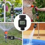 Digital 3/4“ Hose Meter Measure Consumption and Water w Rate with Quick Connectors for Outdoor Garden