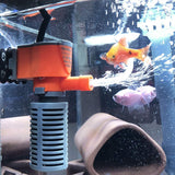 3W/5W 3-in-1 Mini Aquarium Sponge Oxygen Supply Quiet Air Pump Filter for All Small Fish Tank