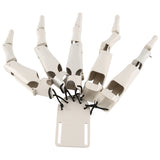 White Halloween Articulated Skeleton Hands Realistic Horror Ghost Claw Props Finger Glove