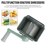 Manual Rotary Potato Chip Slicer Cutter Kitchen Gadget Shredded Potato Cheese Machine 3 in 1 Vegetable Chopper Multifunction